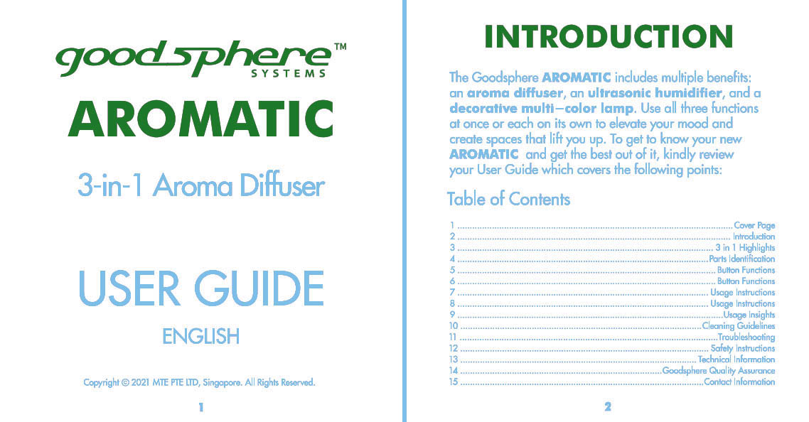Goodsphere Aromatic User Guide